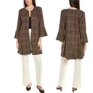 CAbi Flounce Tartan jacket Small NWT